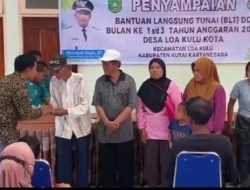 BLT Disalurkan kepada 92 KPM oleh Pemerintah Desa Loa Kulu Kota