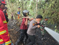 Lahan 2.670 Meter Persegi Terbakar di Tenggarong Seberang, Api Diduga Berasal dari Tumpukan Ban Bekas